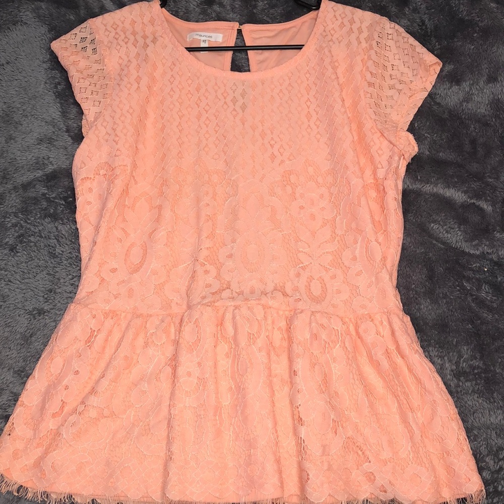 peach women’s top.